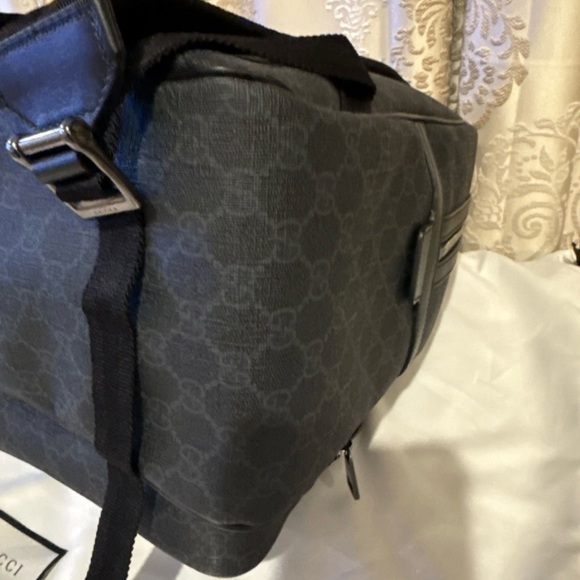 Gucci GG Supreme Black Canvas Leather Monogram Backpack 322069 NEW NWT 16x 12x 7 - Picture 10 of 16
